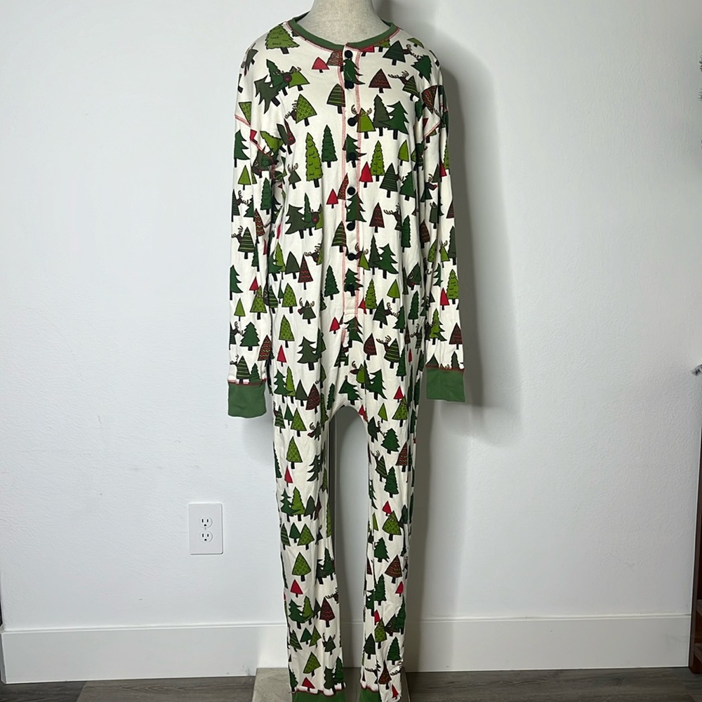 🔹 Lazy One Onsie Pajamas Christmas Trees and Reindeers
